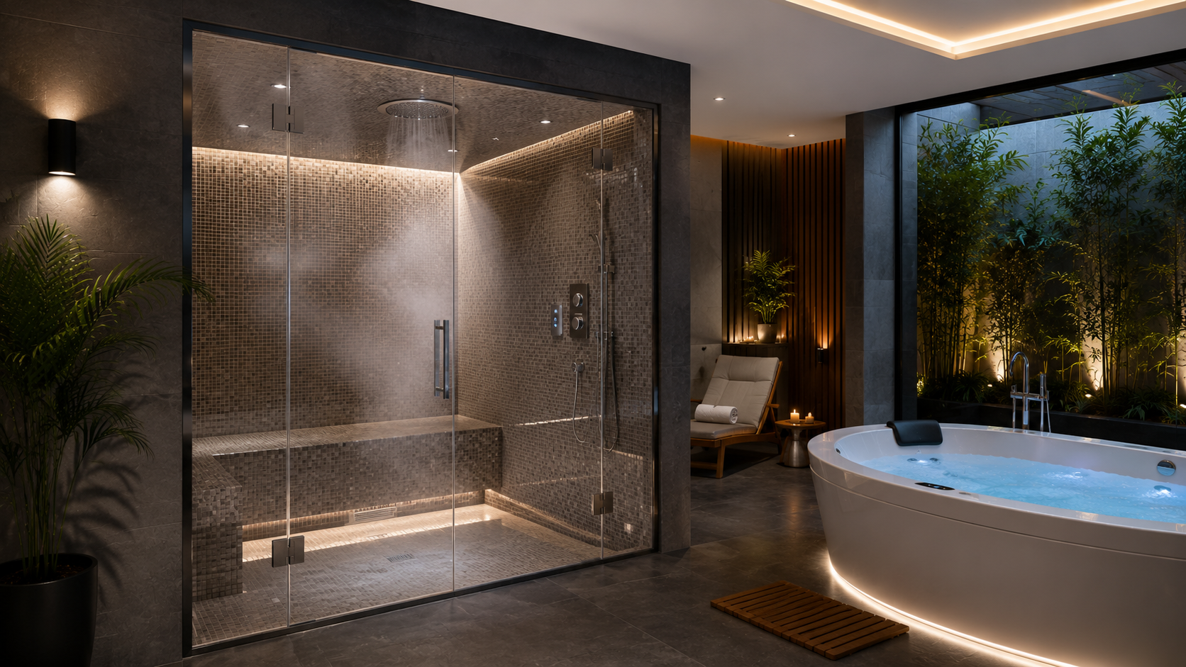 Sauna room interior